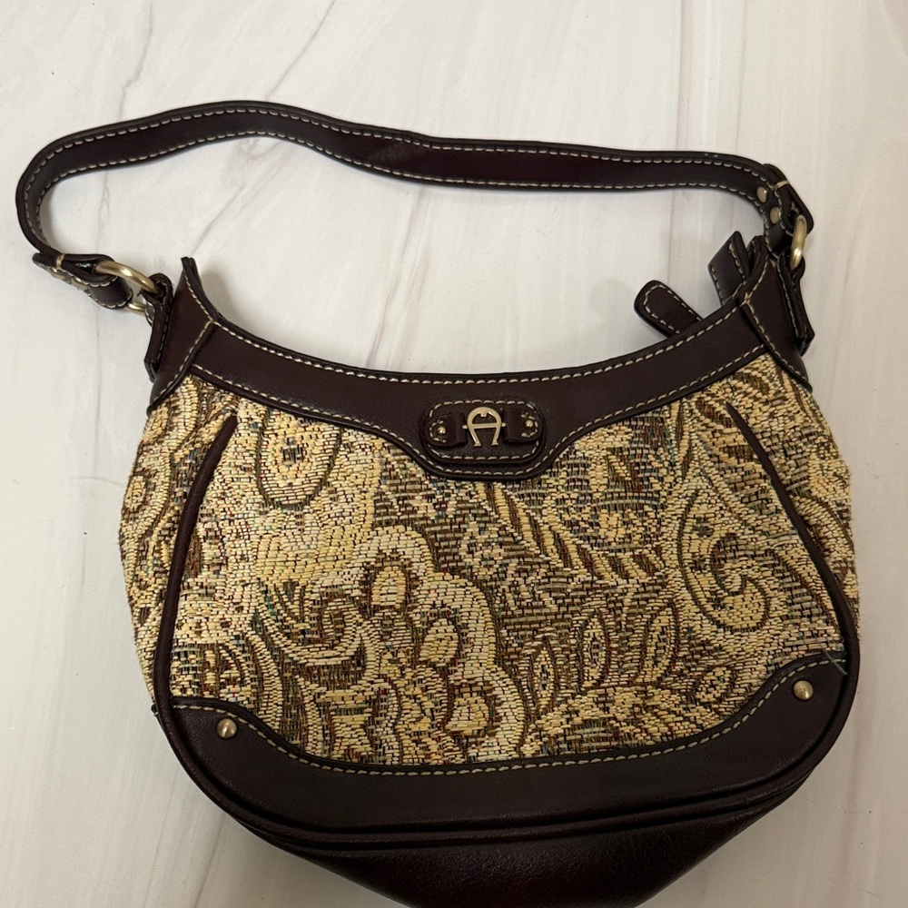 Elegant Brown and Gold Women's Bag